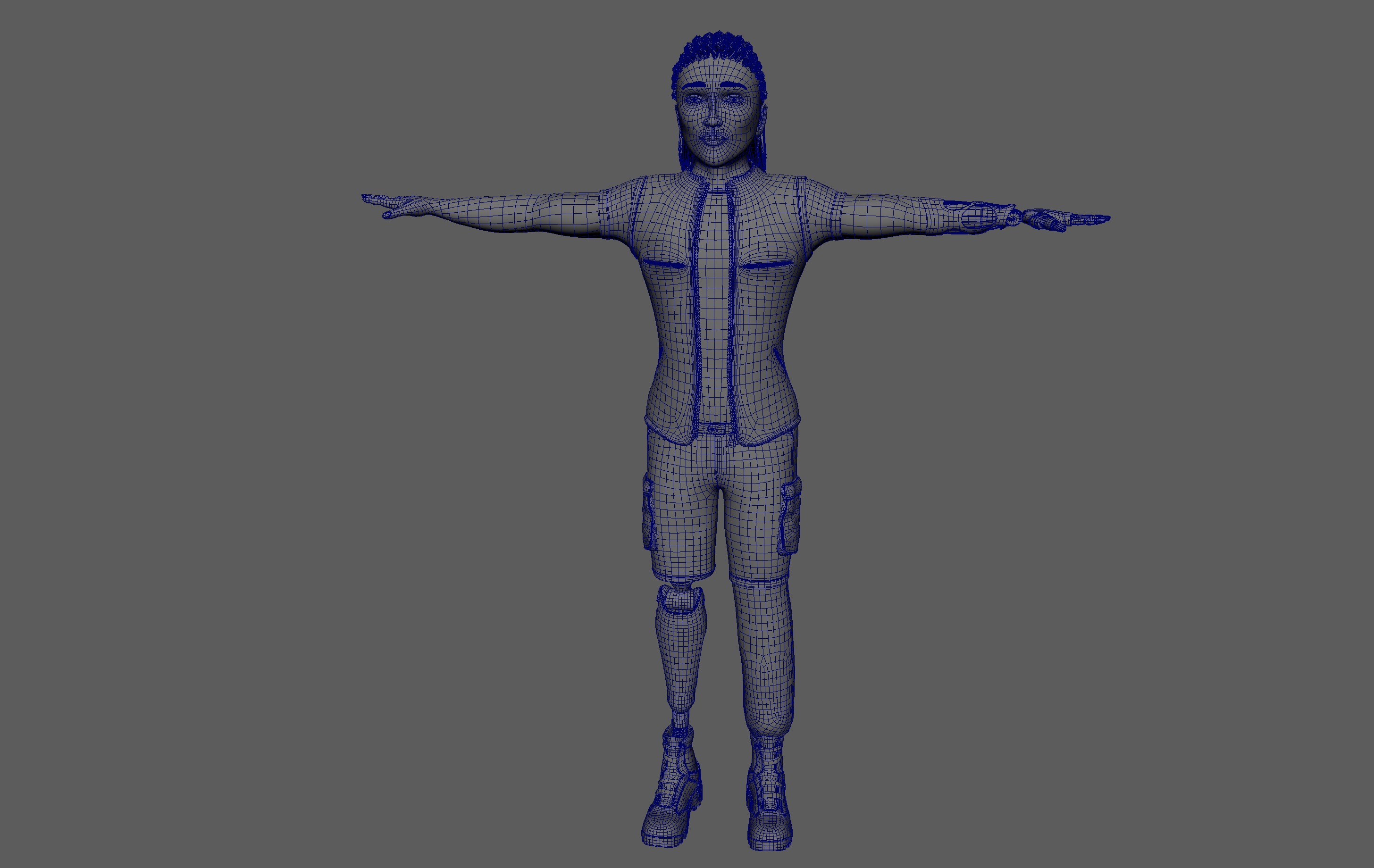 3D Semi-Realistic Fighter Character With Rig Low-poly 3D model_24