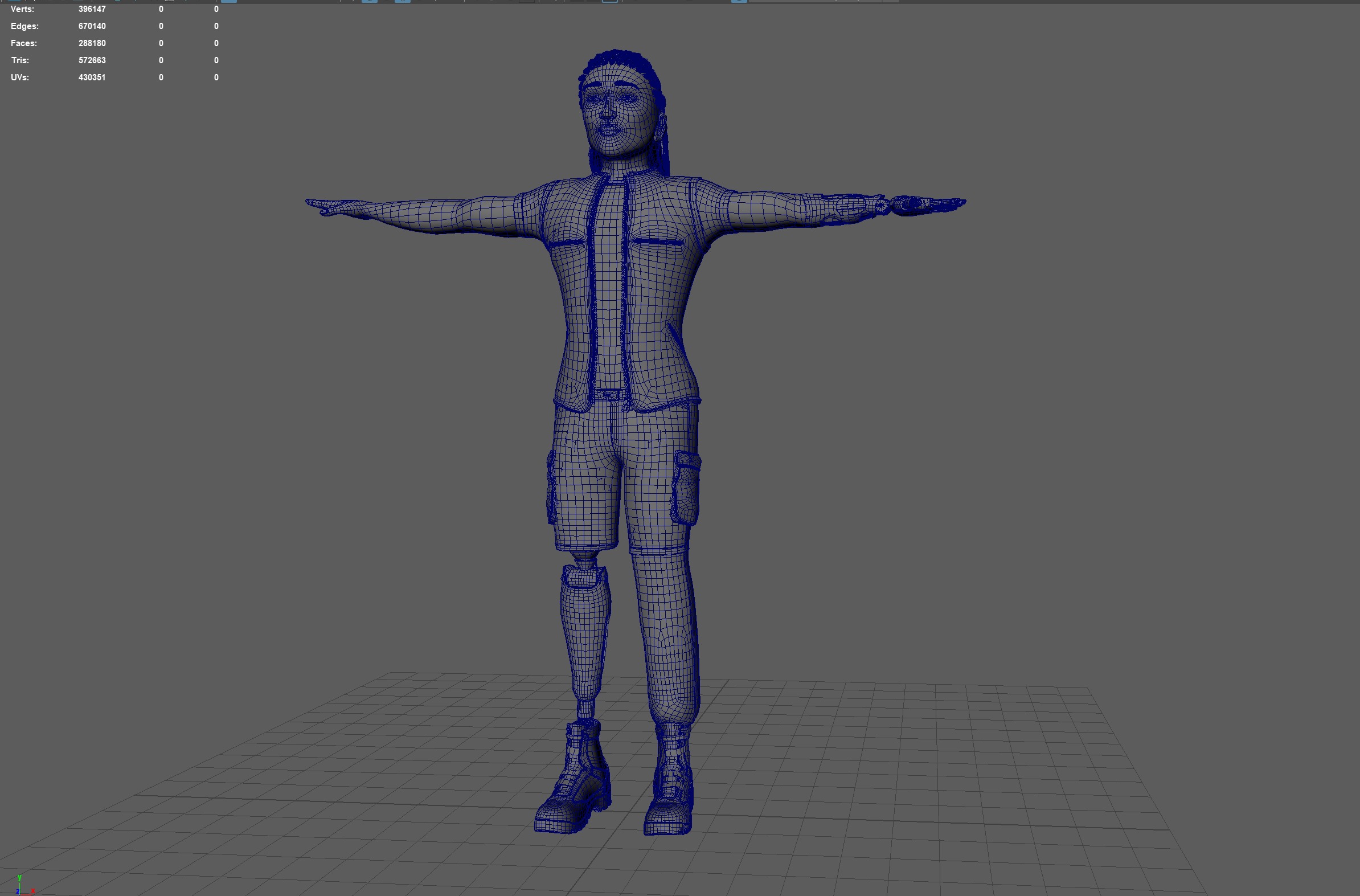 3D Semi-Realistic Fighter Character With Rig Low-poly 3D model_13