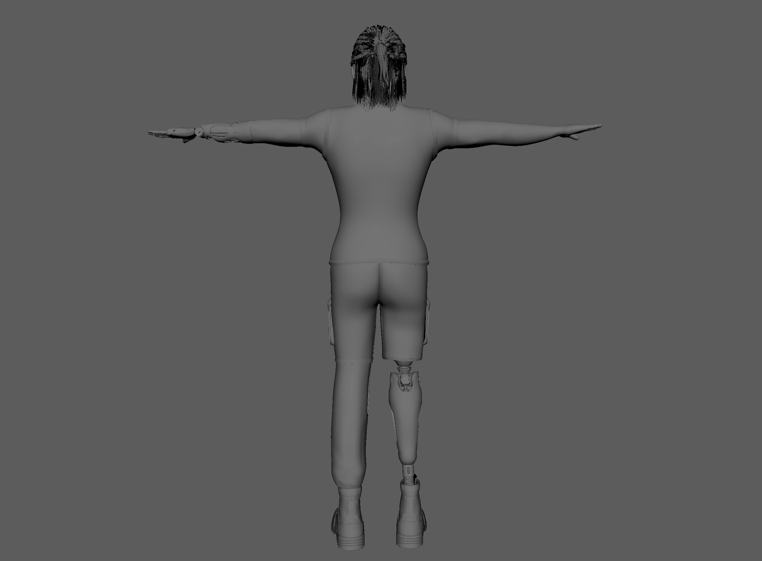 3D Semi-Realistic Fighter Character With Rig Low-poly 3D model_16