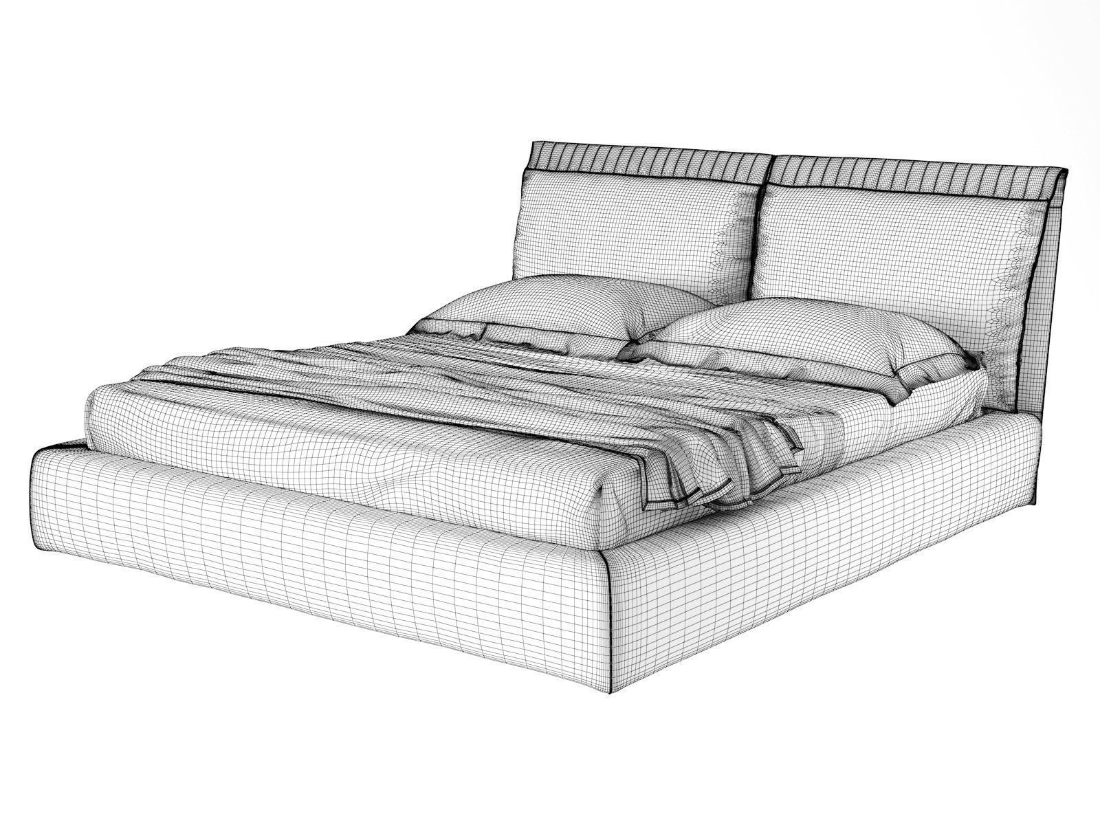 Game Bed 3D model_5