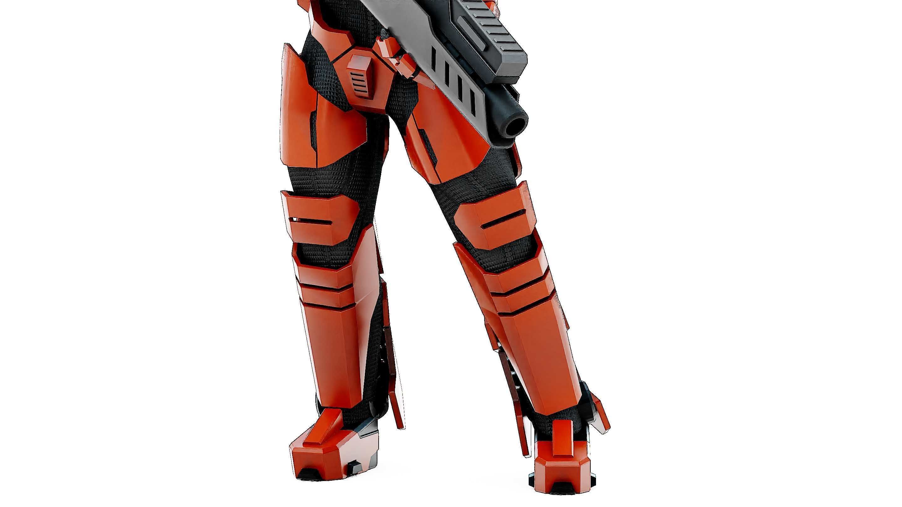 CYBORG SOLDIER RX-600 Rigged for Unreal Engine - Unity - MIXAMO 3D model_29