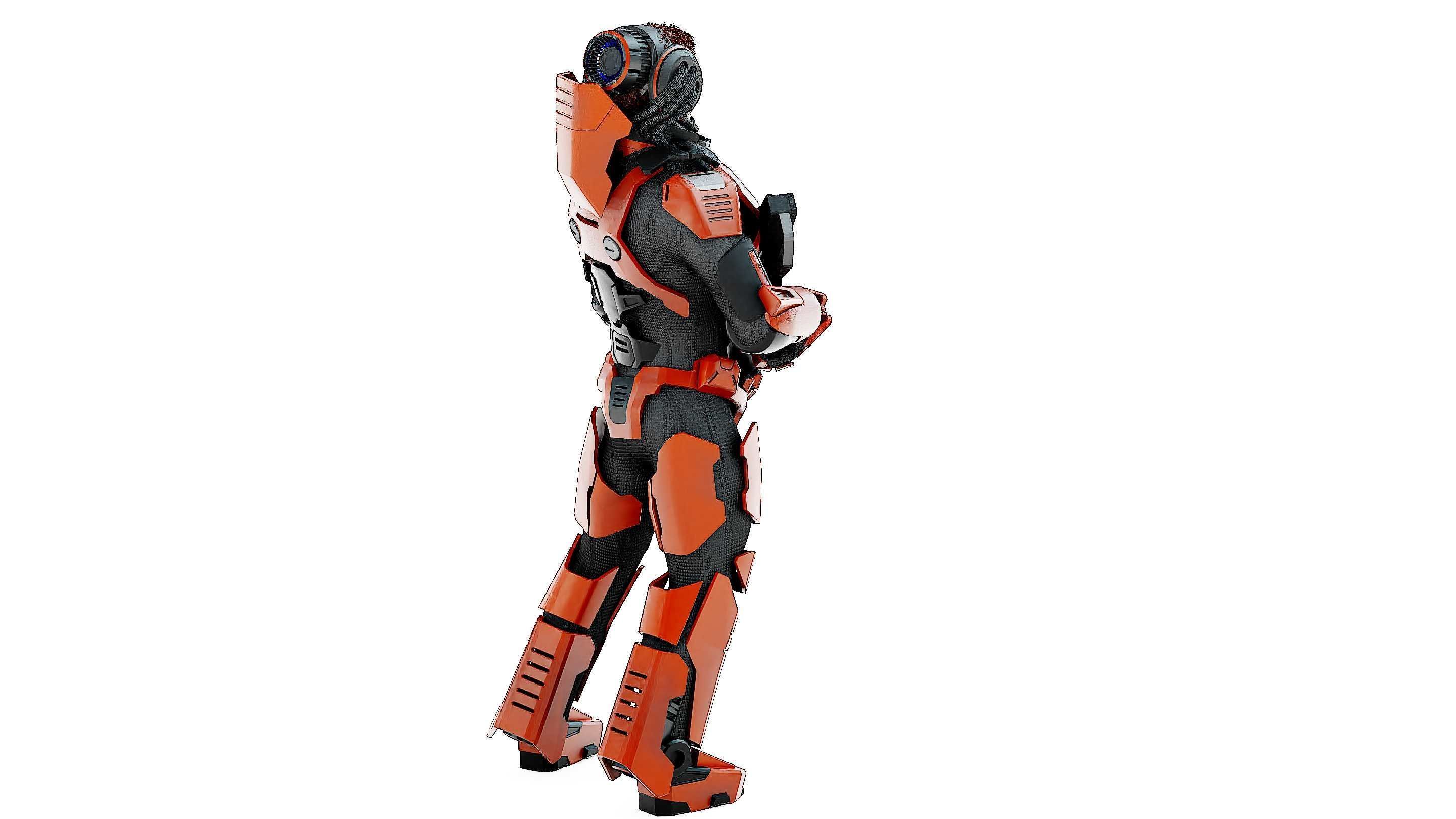 CYBORG SOLDIER RX-600 Rigged for Unreal Engine - Unity - MIXAMO 3D model_11