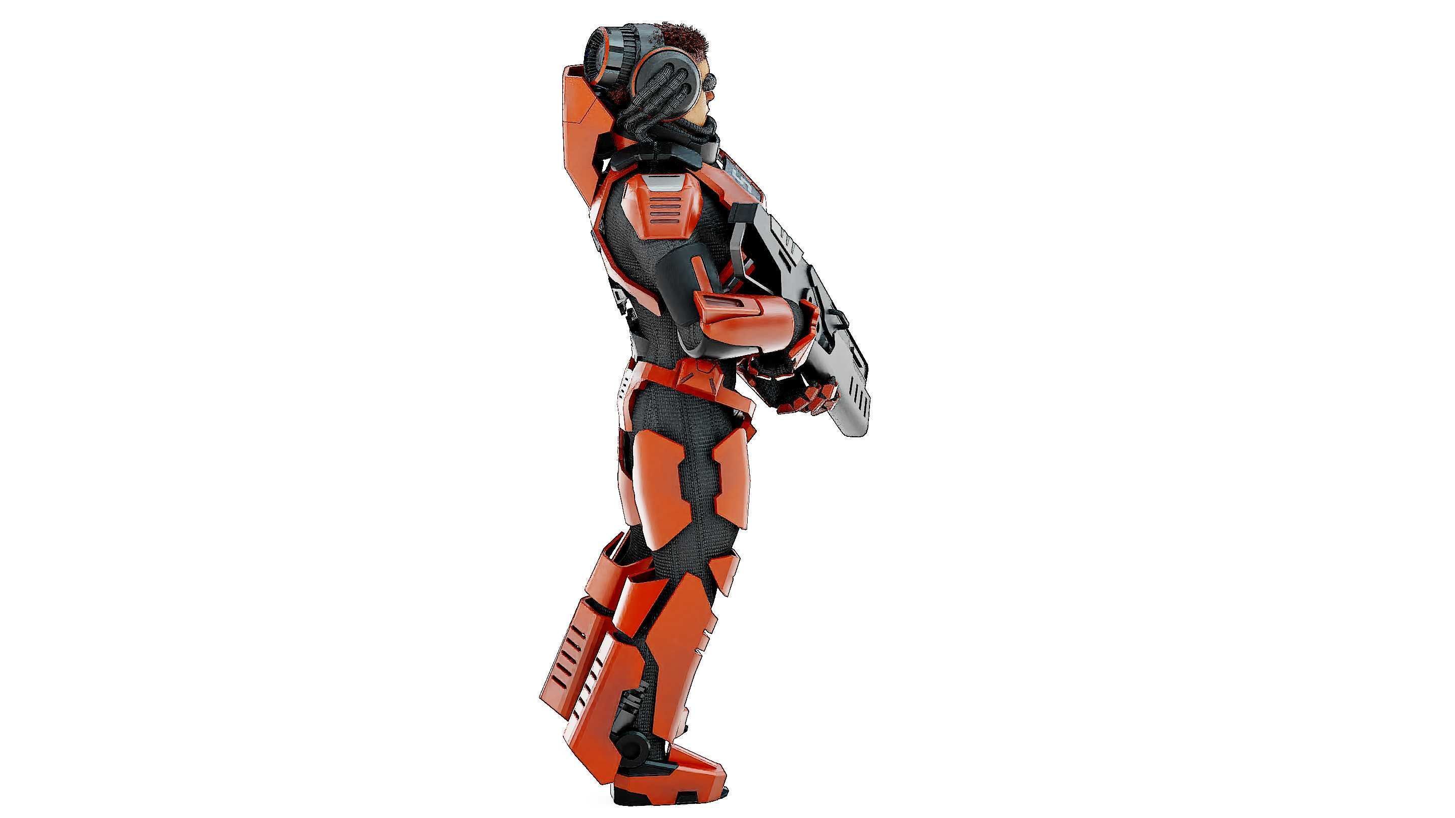 CYBORG SOLDIER RX-600 Rigged for Unreal Engine - Unity - MIXAMO 3D model_9