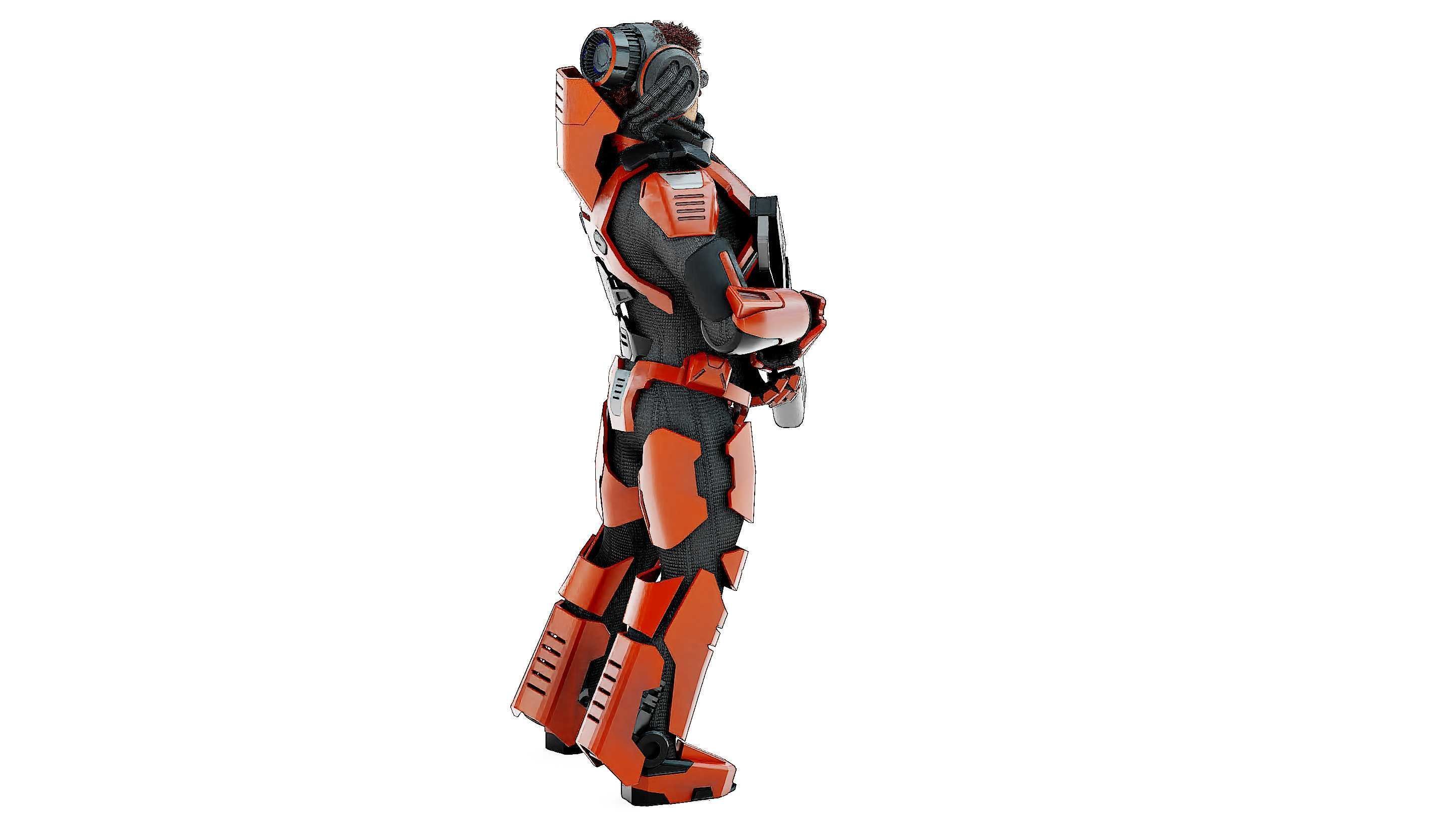 CYBORG SOLDIER RX-600 Rigged for Unreal Engine - Unity - MIXAMO 3D model_10