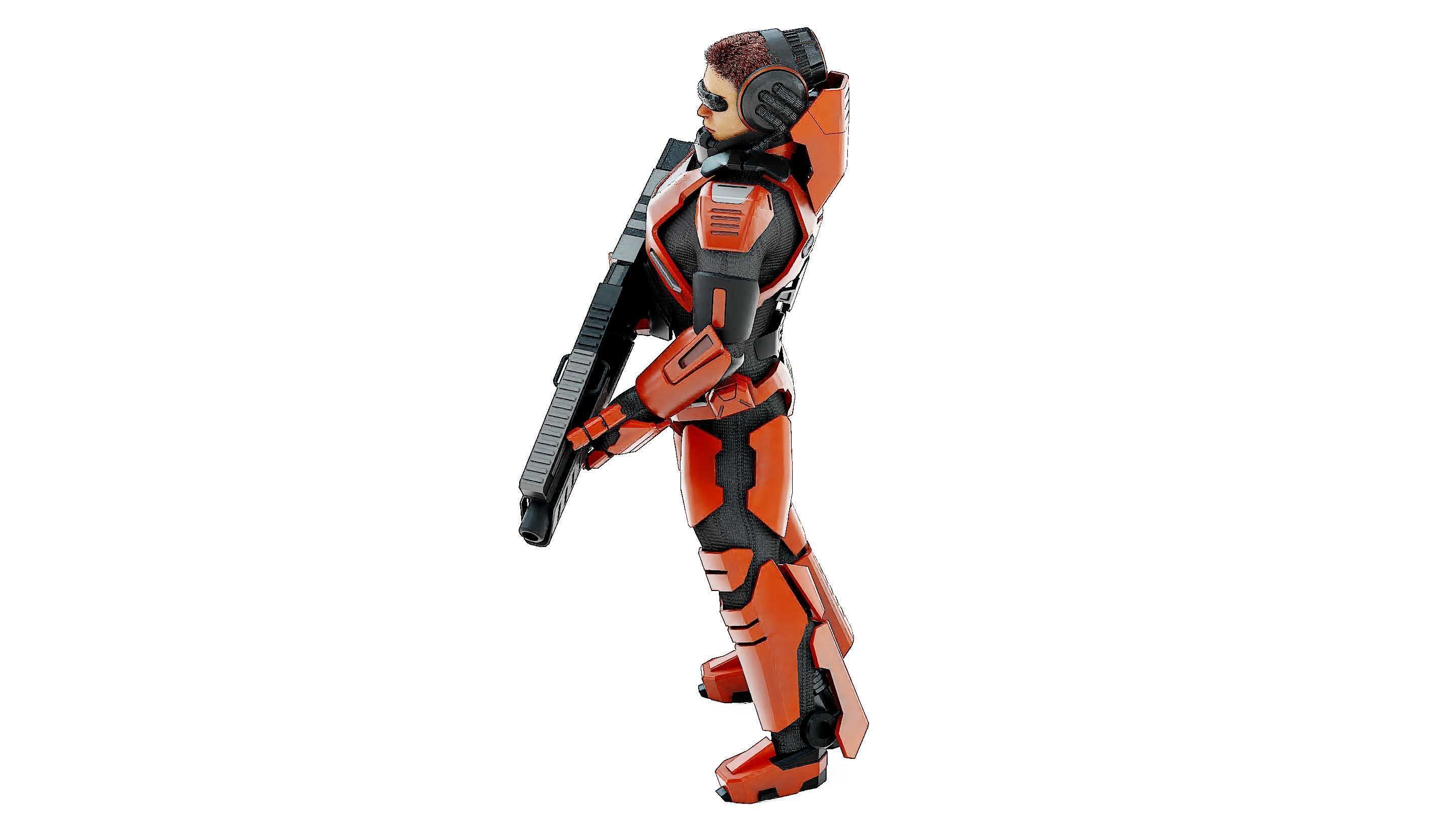 CYBORG SOLDIER RX-600 Rigged for Unreal Engine - Unity - MIXAMO 3D model_20