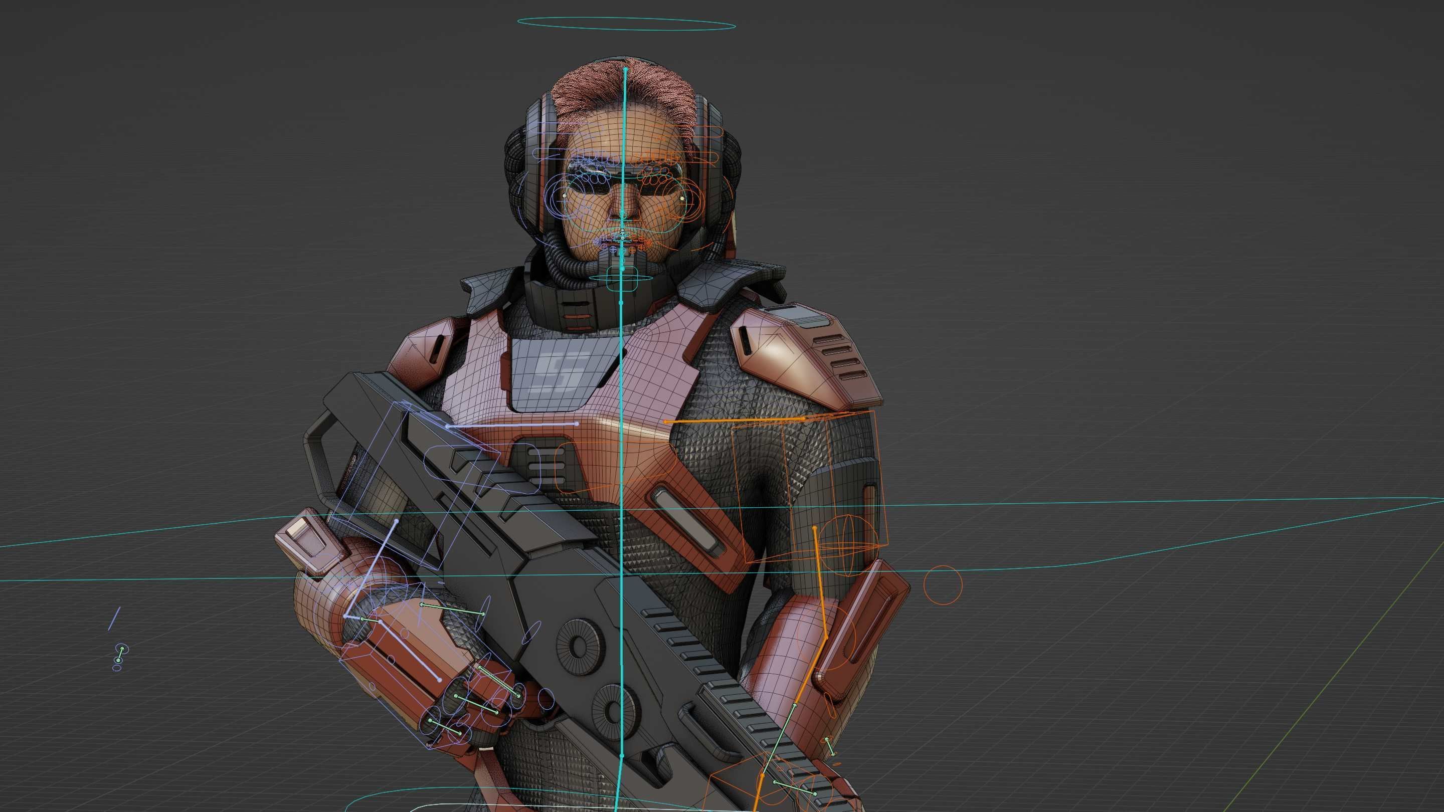 CYBORG SOLDIER RX-600 Rigged for Unreal Engine - Unity - MIXAMO 3D model_39