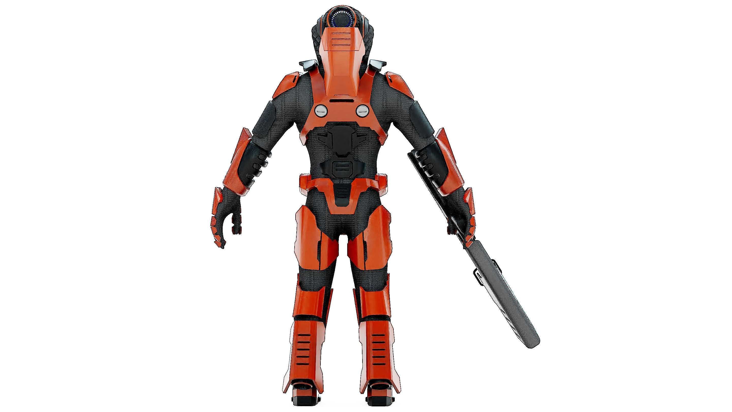 CYBORG SOLDIER RX-600 Rigged for Unreal Engine - Unity - MIXAMO 3D model_31