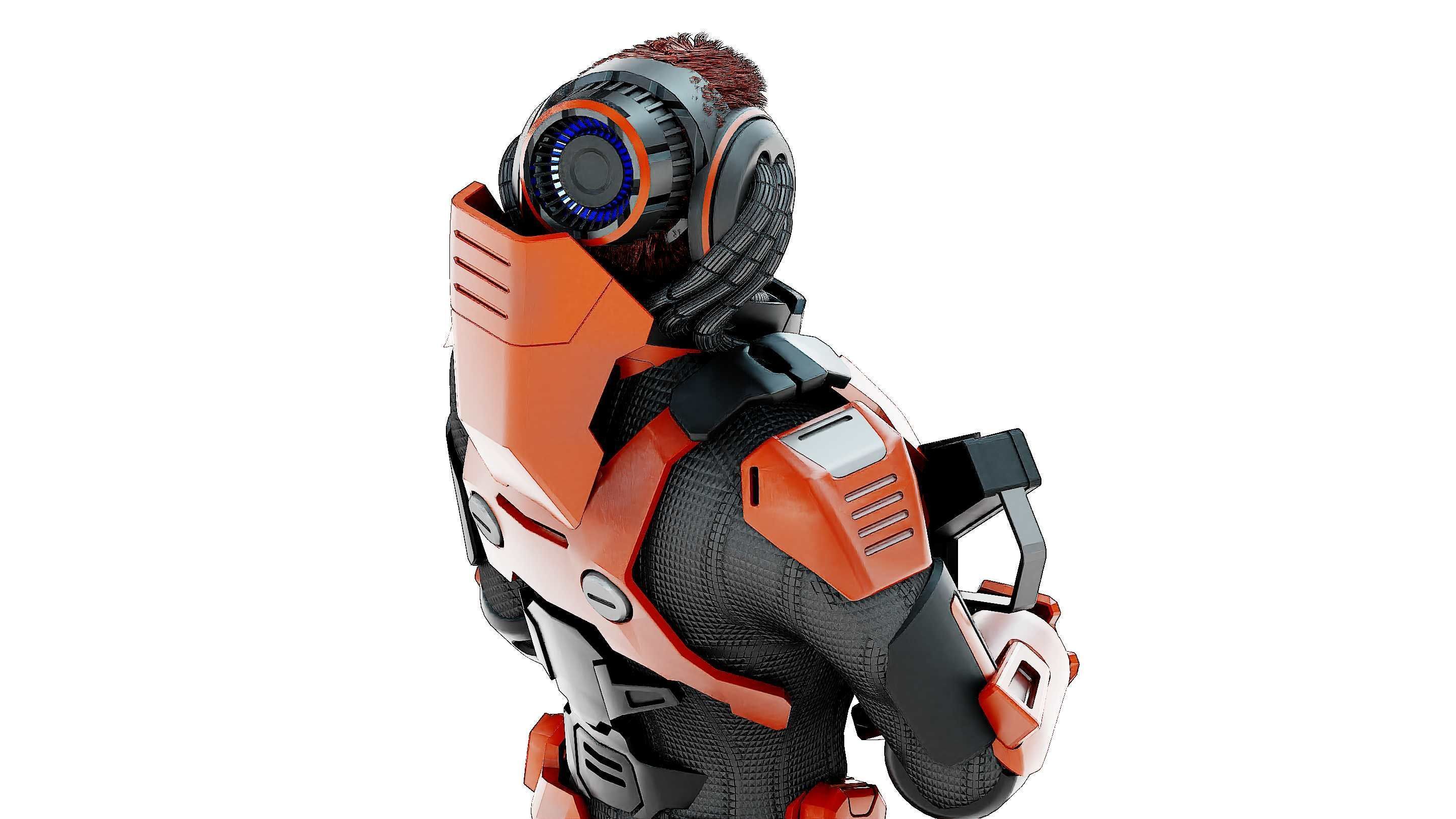 CYBORG SOLDIER RX-600 Rigged for Unreal Engine - Unity - MIXAMO 3D model_26