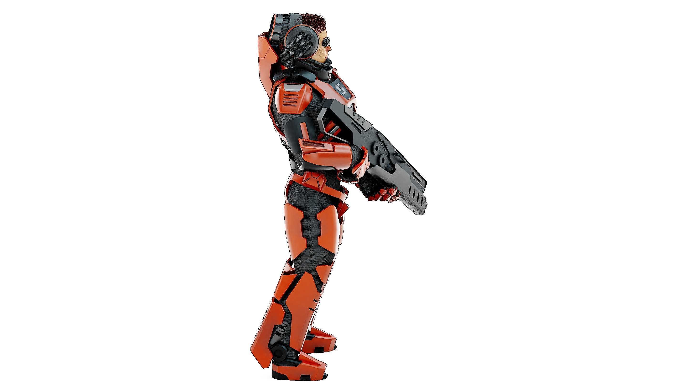 CYBORG SOLDIER RX-600 Rigged for Unreal Engine - Unity - MIXAMO 3D model_8