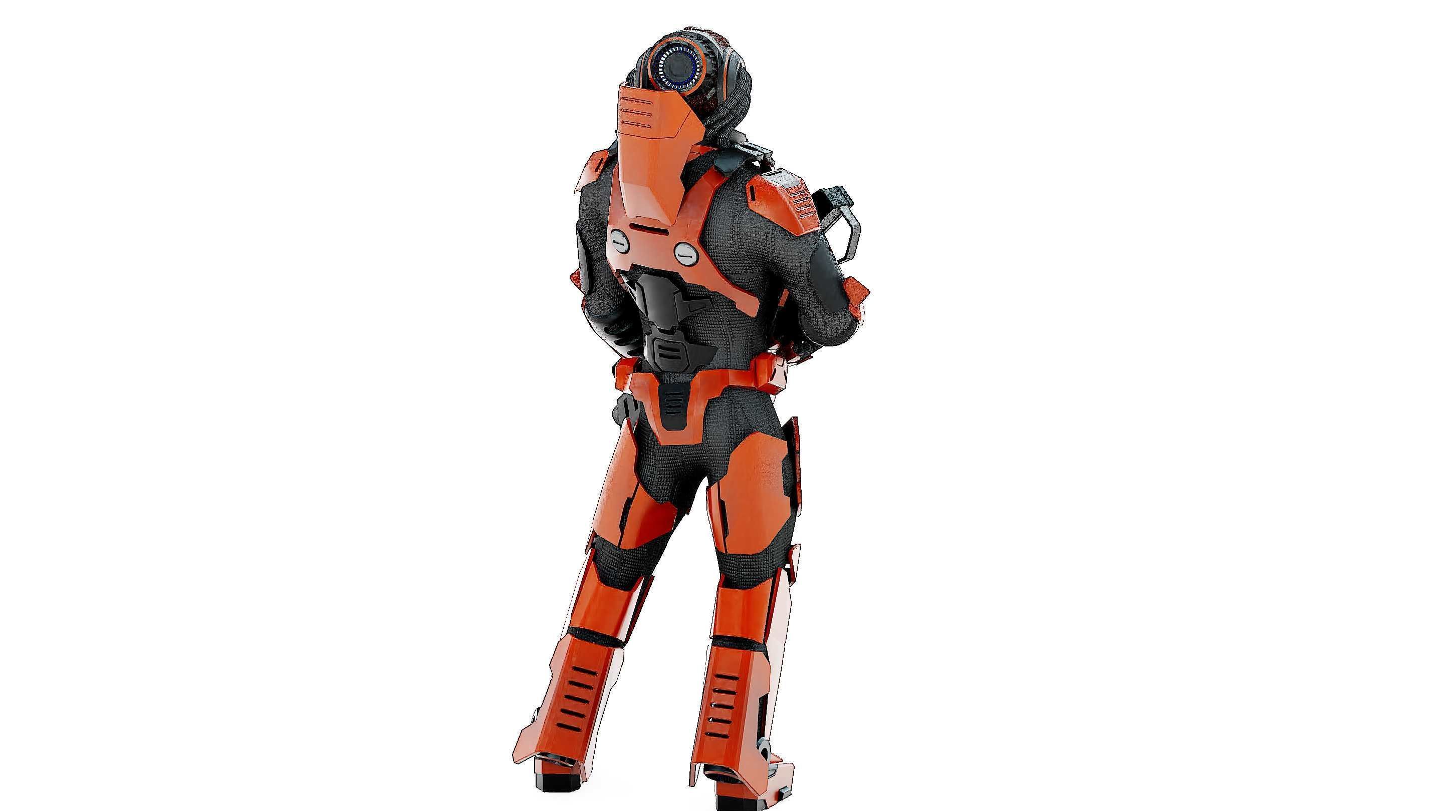 CYBORG SOLDIER RX-600 Rigged for Unreal Engine - Unity - MIXAMO 3D model_13