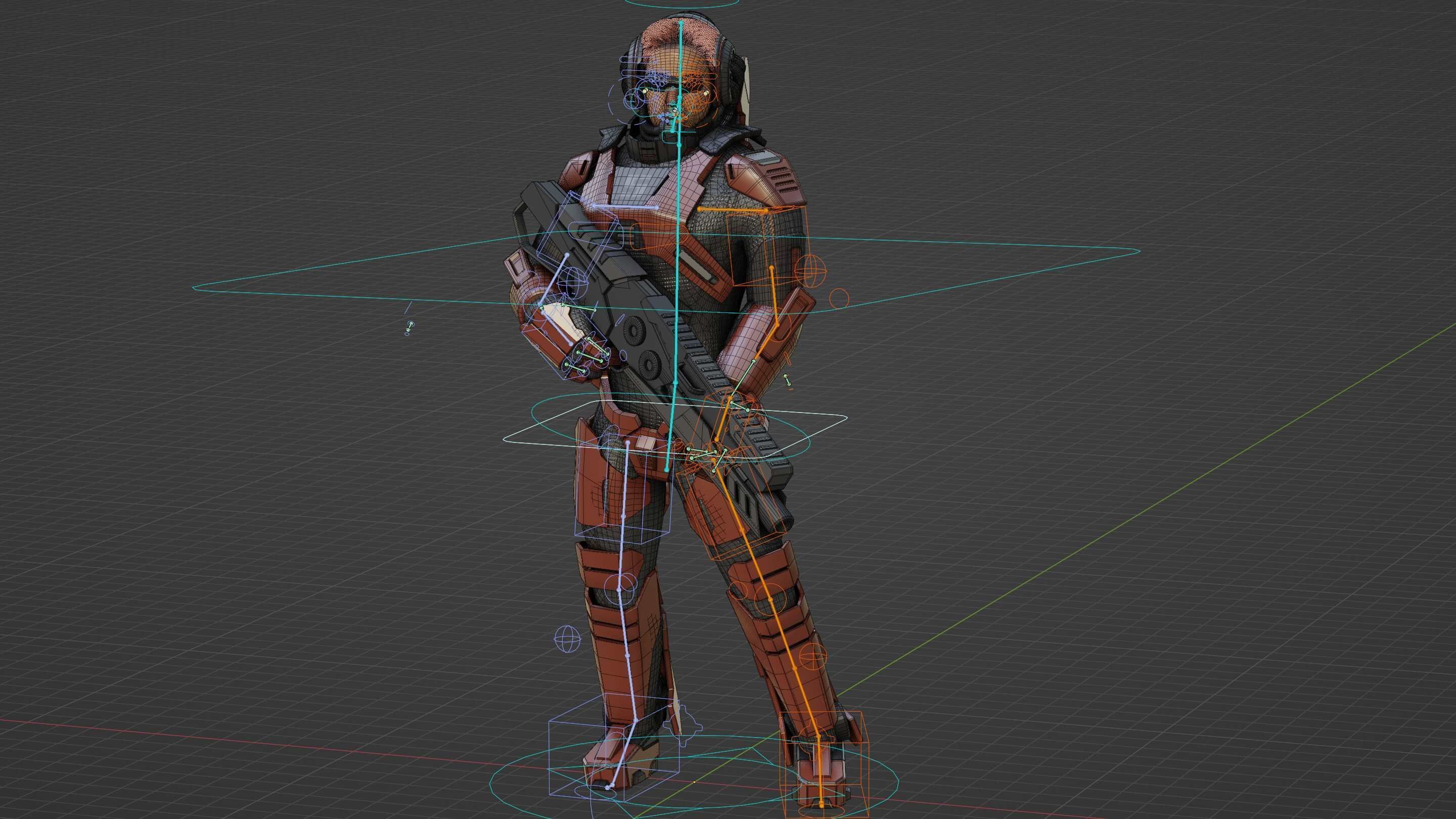 CYBORG SOLDIER RX-600 Rigged for Unreal Engine - Unity - MIXAMO 3D model_37