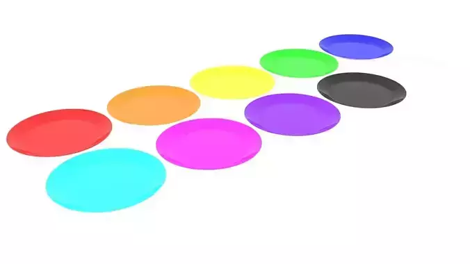 Colored Ceramic Plates Set