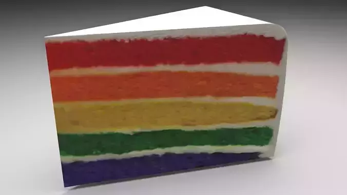Rainbow Layered Cake 3D model