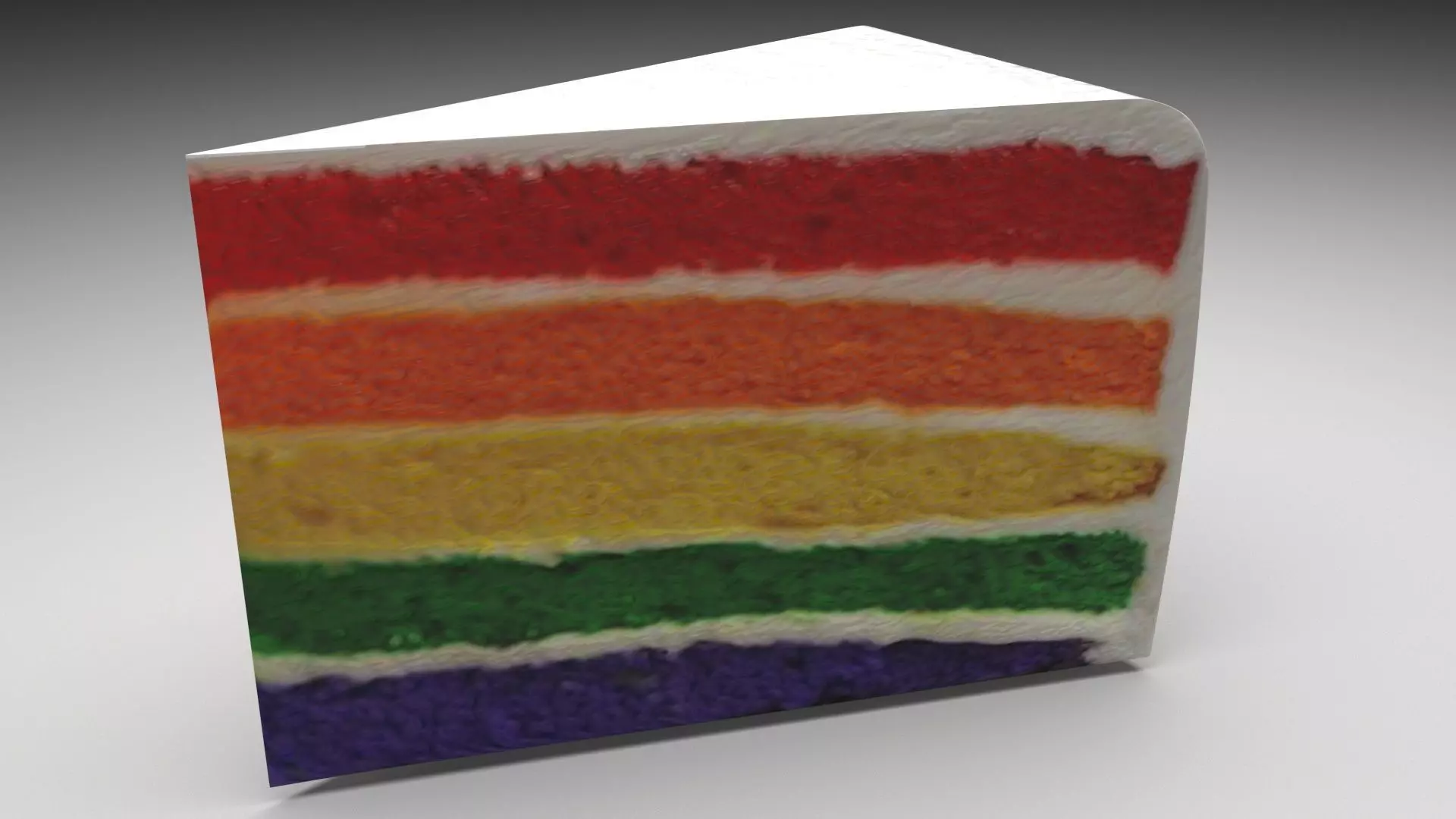 Rainbow Layered Cake 3D model