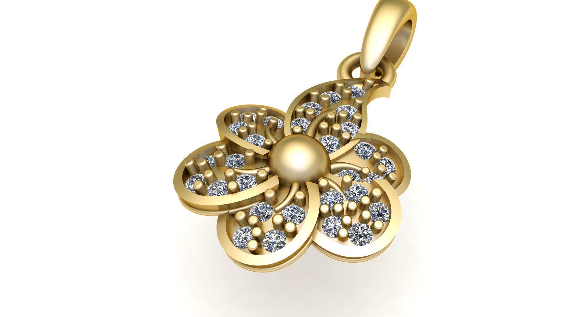 SIMPLE FLOWER STYLE PENDANT 3D PRINTABLE MODEL 3D print model_1