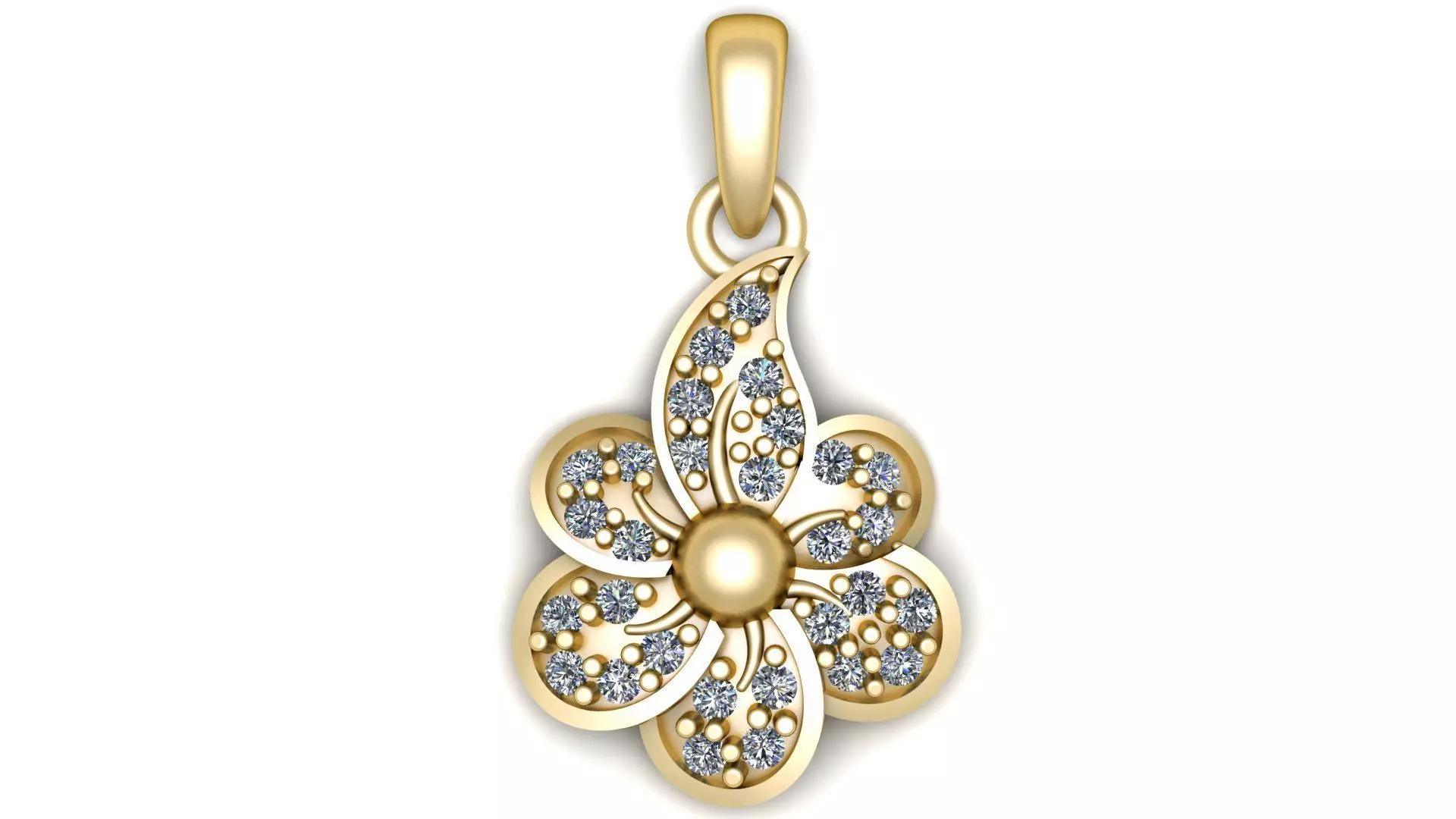 SIMPLE FLOWER STYLE PENDANT 3D PRINTABLE MODEL 3D print model_0