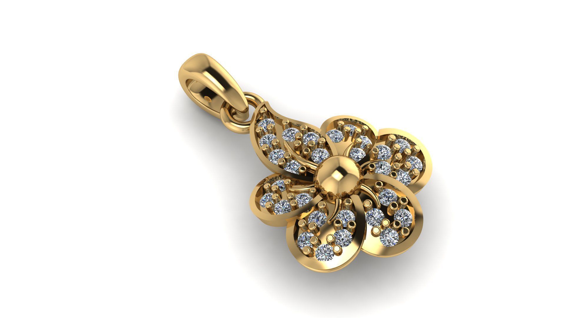 SIMPLE FLOWER STYLE PENDANT 3D PRINTABLE MODEL 3D print model_7