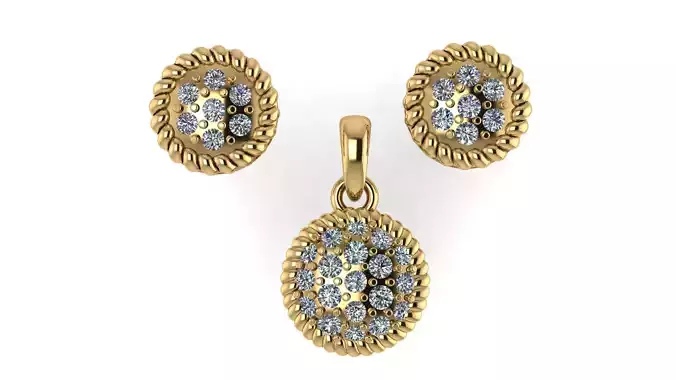 WEDDING NECKLACE SET 3D PRINTABLE MODEL