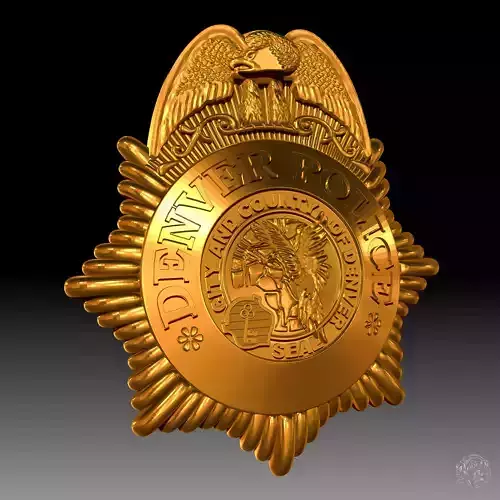 Denver Police Badge 3D print model