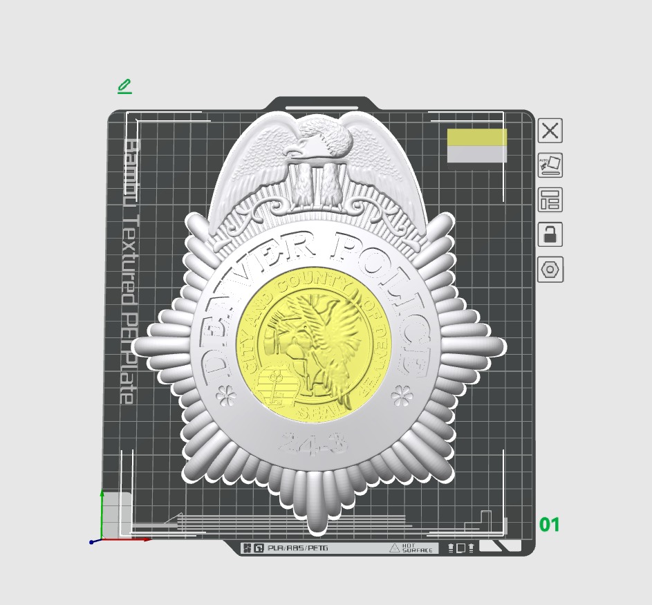 Denver Police Badge 3D print model_10