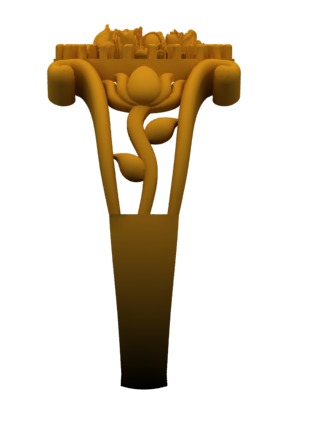 Lakshmi Devi Ring 3D print model_4