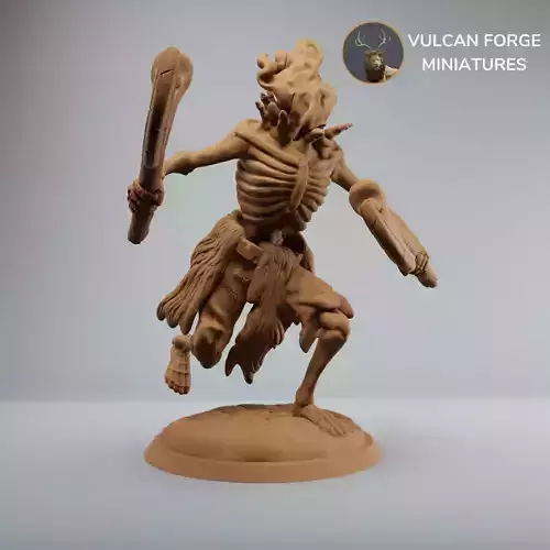 Headless undead skeleton berserker warrior - pre supported 3D print model
