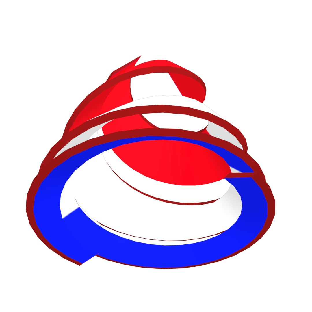 France Flag on double Helical Structure 3D model 3D model_28