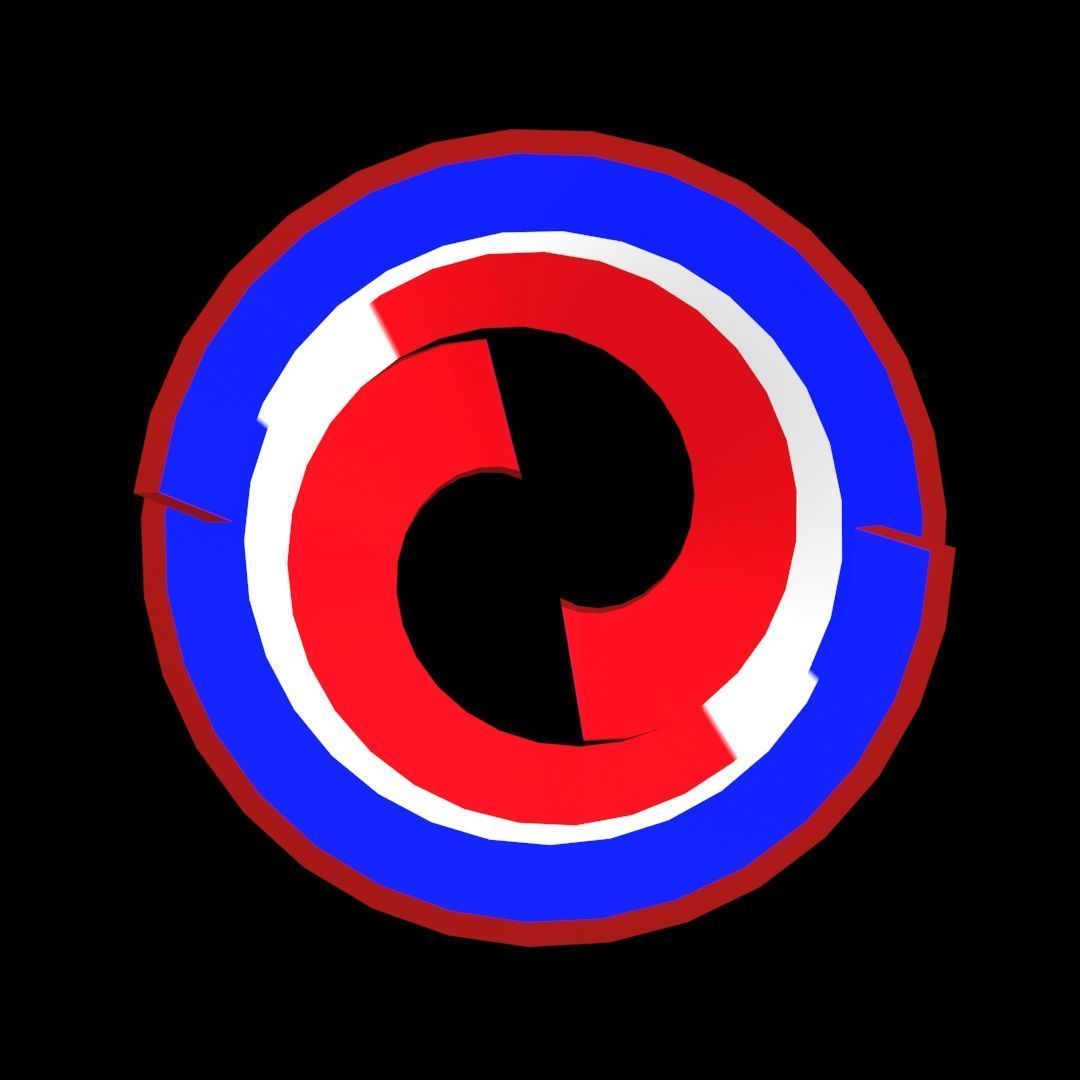 France Flag on double Helical Structure 3D model 3D model_9