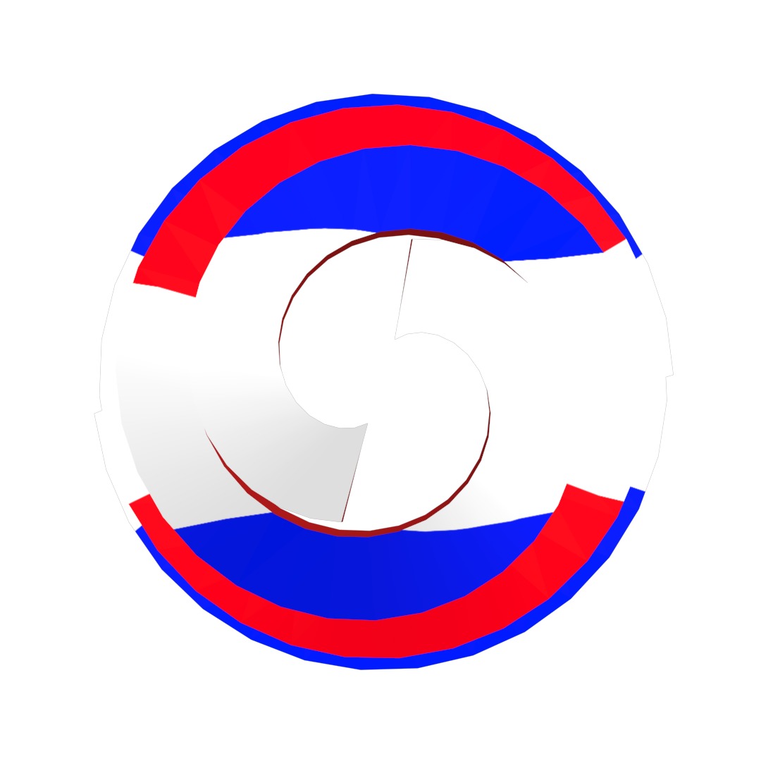 France Flag on double Helical Structure 3D model 3D model_67