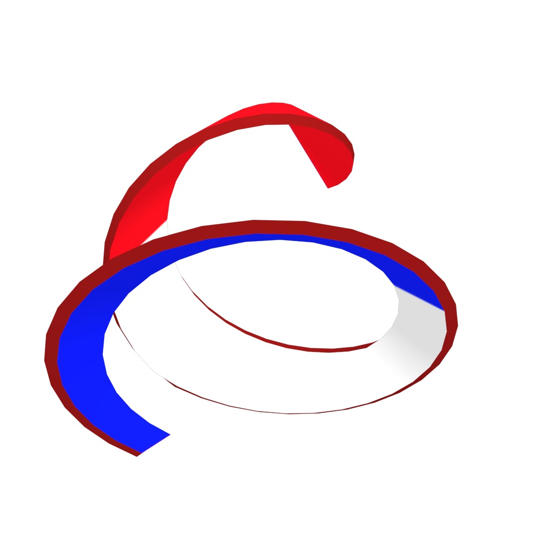 France Flag on double Helical Structure 3D model 3D model_35