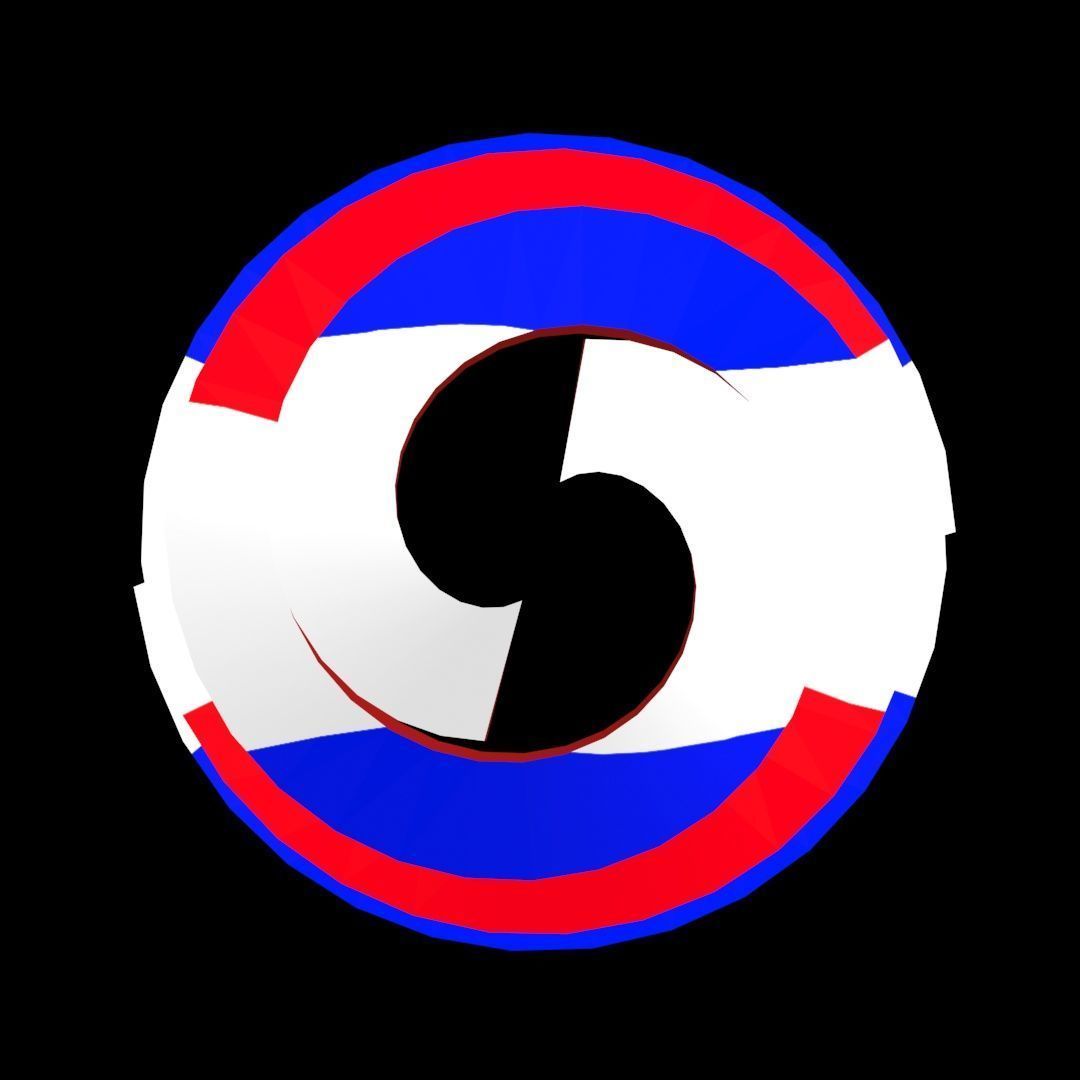 France Flag on double Helical Structure 3D model 3D model_54