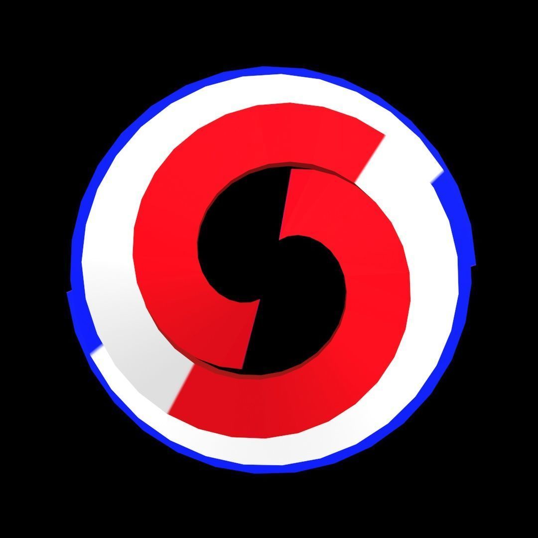 France Flag on double Helical Structure 3D model 3D model_3