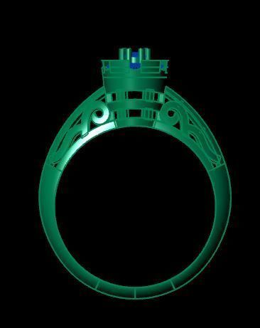 simple ring for daimonds 3D print model_14