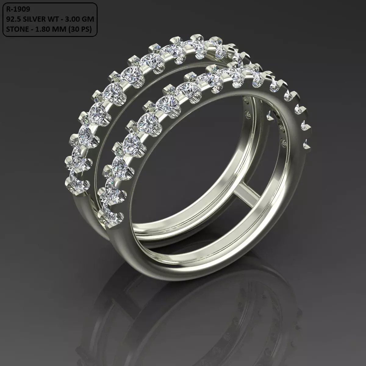 Solitaire Ring 3D print model_0