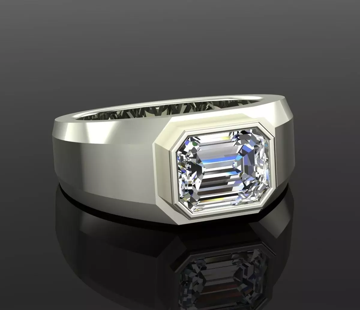 Solitaire Ring 3D print model_0