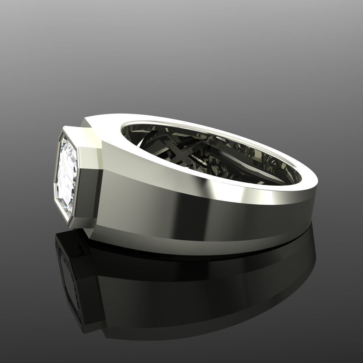 Solitaire Ring 3D print model_1
