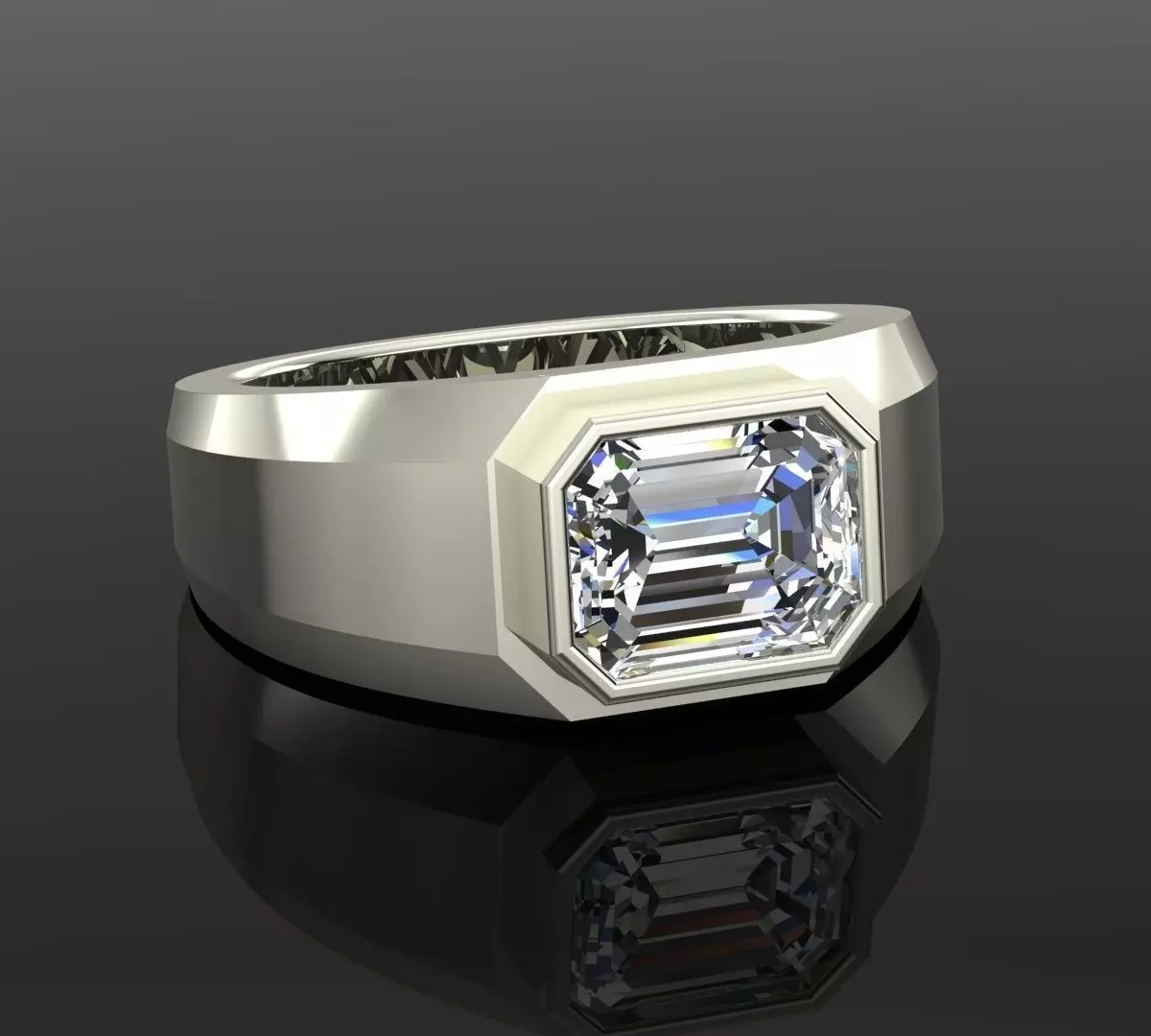Solitaire Ring 3D print model_0