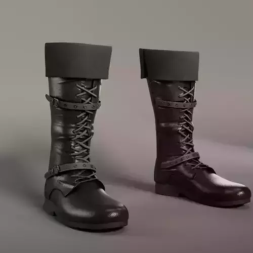 Leather Boots PBR - 3D Model