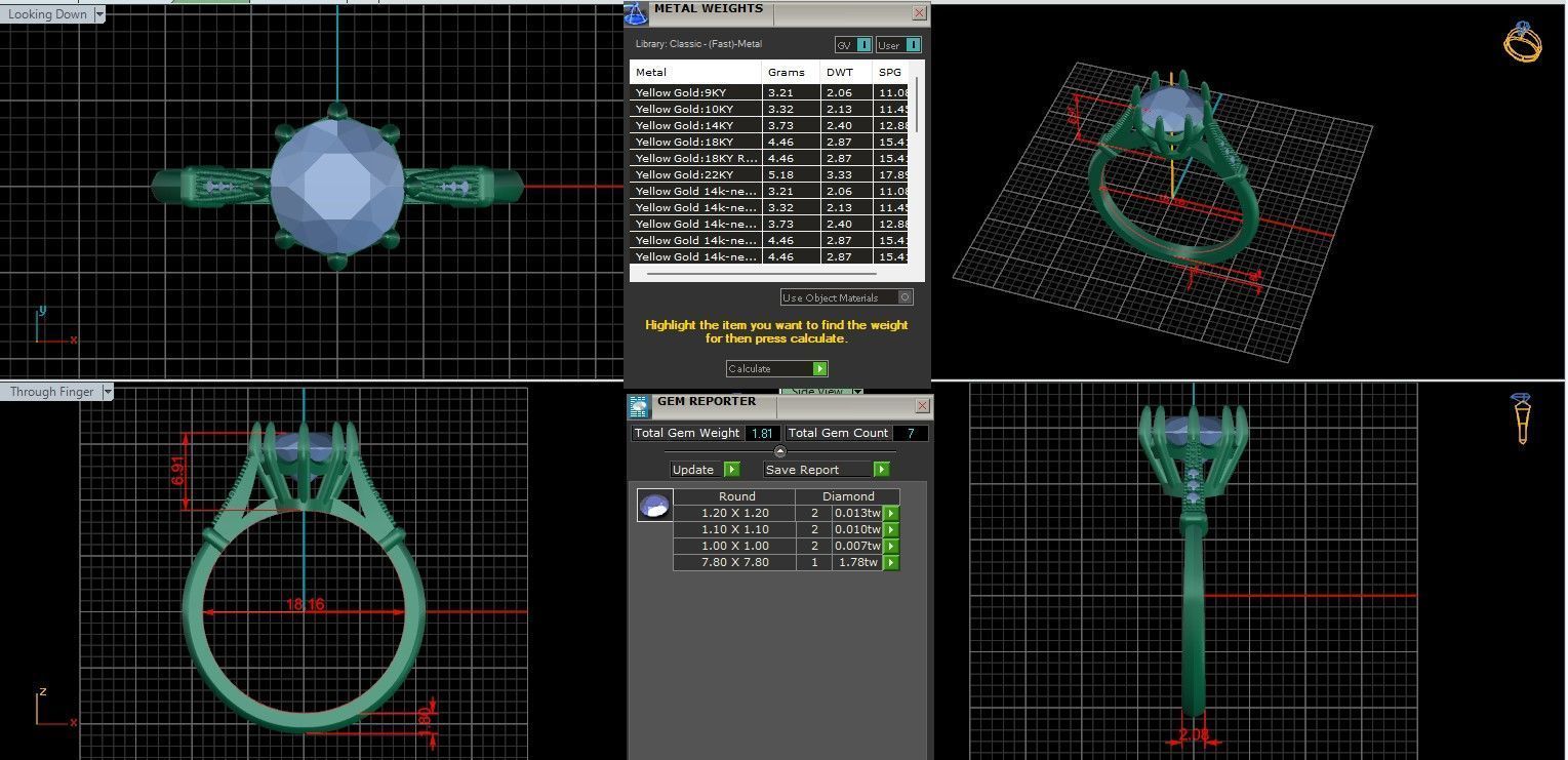 Solitaire Ring         3D print model_1