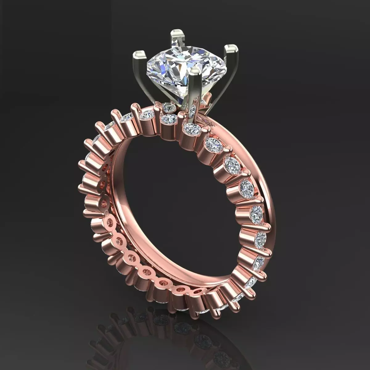 Solitaire Ring                 3D print model_0