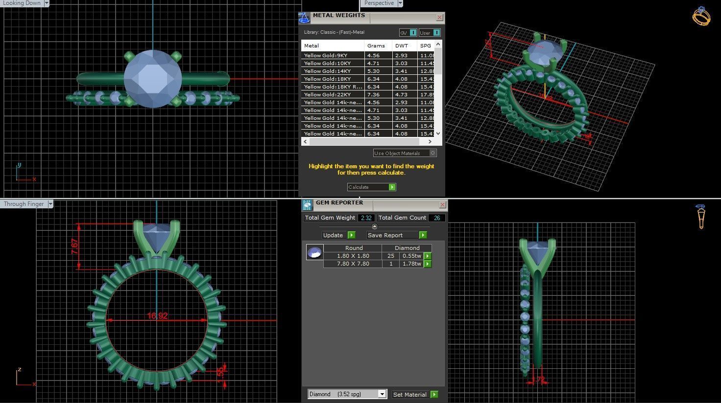 Solitaire Ring                 3D print model_3