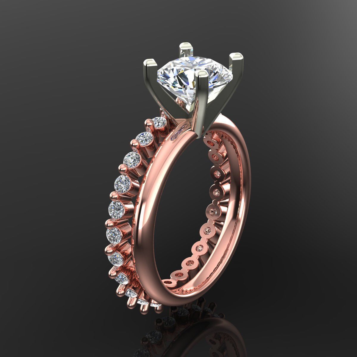 Solitaire Ring                 3D print model_2