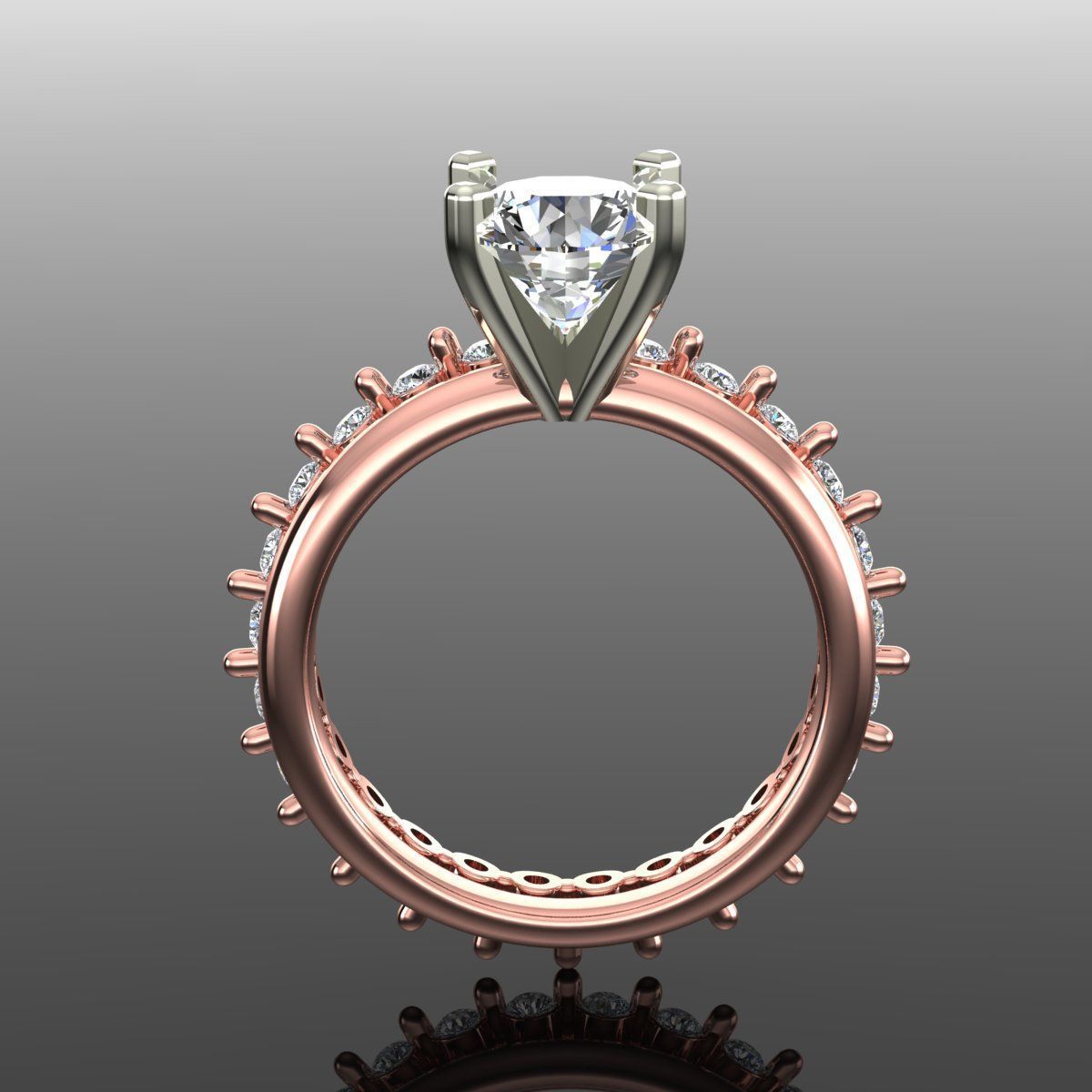 Solitaire Ring                 3D print model_1