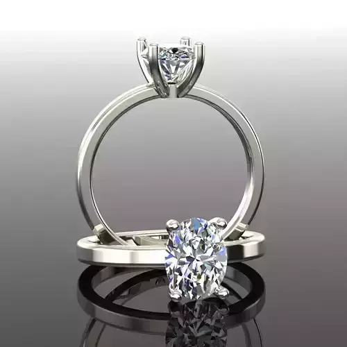 Solitaire Ring 3D print model
