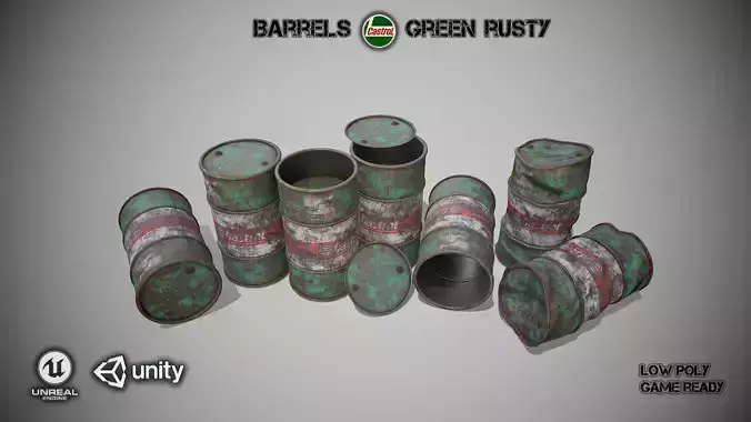 Barrels green rusty