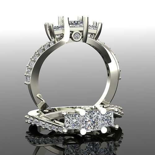 Solitaire Ring 3D print model