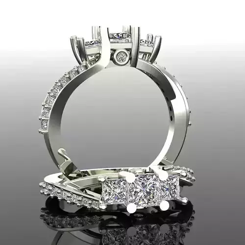 Solitaire Ring 3D print model
