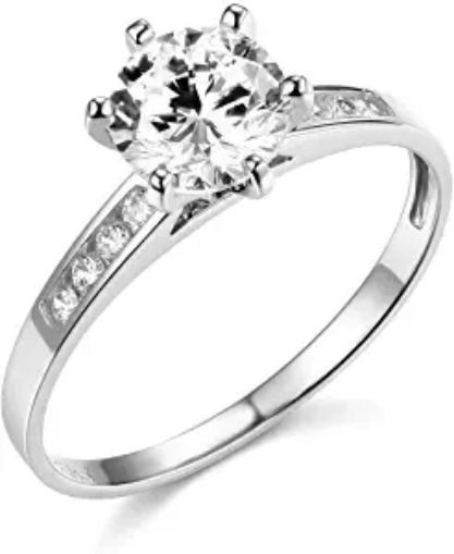 Solitaire Ring 3D print model_2