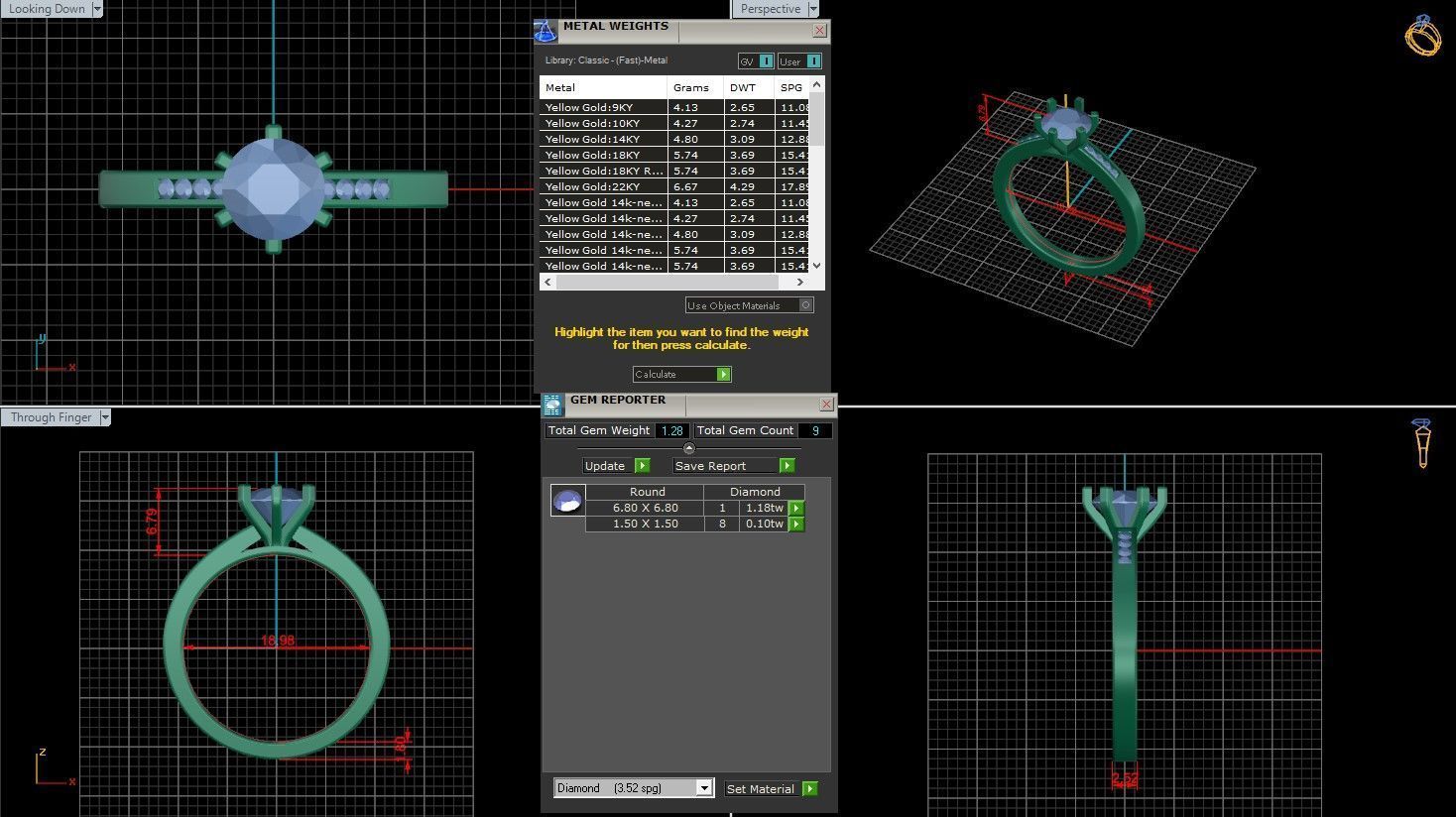 Solitaire Ring 3D print model_1