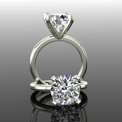 Solitaire Ring 3D print model